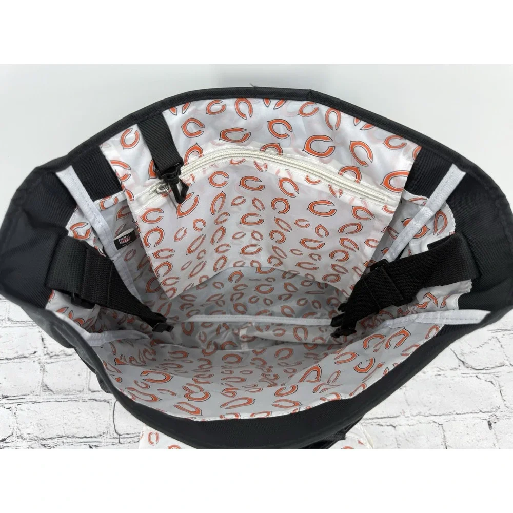 NFL Chicago Bears Diaper‎ Changing Bag Official License Black Logo